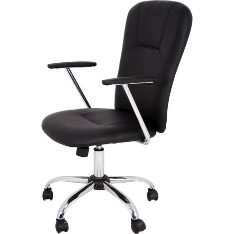 Silla de Oficina Ergonómica Medinaceli en Giratoria Asiento Acolchado Altura Regulable Negro LA SILLA ESPAÑOLA (1/5)