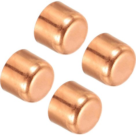 Capuchon de Tuyaux Cuivre 4pcs, Bouchons d'Extrémité Raccord, Embouts Tuyau pour Soudage Raccordements Plomberie Tube Climatisation, 10.2x11mm (Diametre x Hauteur) - 5/8 Inch (1/5)