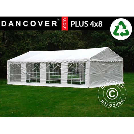 Partyzelt PLUS 4x8m PE 700, Weiß - Dancover