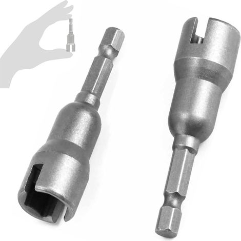 Flügelmutter Schraubendreher Set 2 Stück Flügelmutter Treiber, Stecknuss Werkzeug, 1/4 Zoll Sechskantschaft für Panelmuttern, Schrauben, Ösen-C-Haken & Q-Hanger, Stahl (1/5)