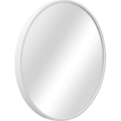 Specchio da parete rotondo diametro 50 cm bianco 030007916