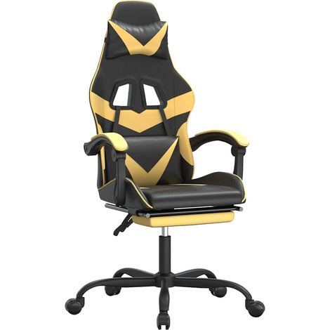 Maison Exclusive - Sedia da Gaming con Poggiapiedi Nero e Oro in Similpelle (1/5)