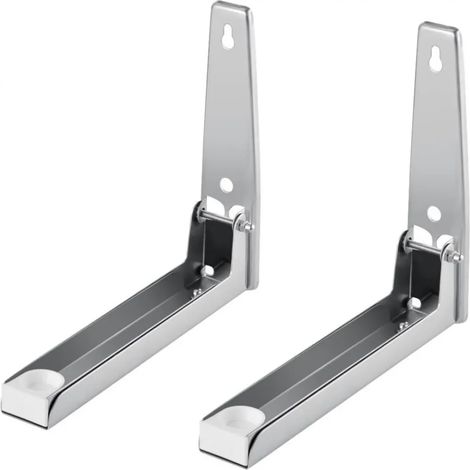 Ensemble de 2 supports muraux pour micro-ondes, en acier inoxydable, pour fours à micro-ondes (1/4)