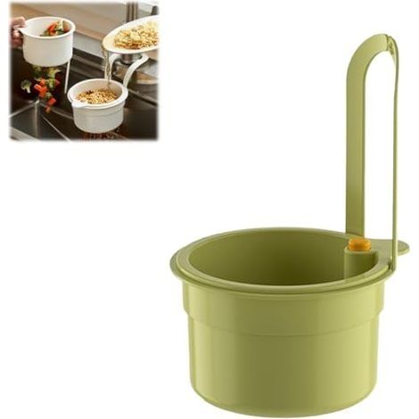Passoire à suspendre pour robinet d'évier de cuisine, panier récupérateur de déchets à suspendre, panier de vidange de cuisine, facile à installer, outil de drainage multifonction (ver (1/5)