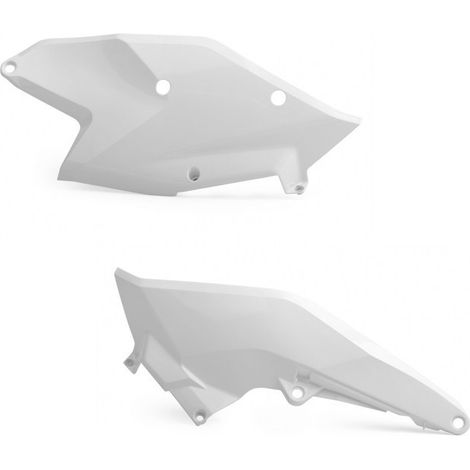 Paneles laterales traseros Polisport para KTM SX, SXF, EXC y EXCF (modelos 2016, 2018, 2017 y 2019), color blanco, resistentes.