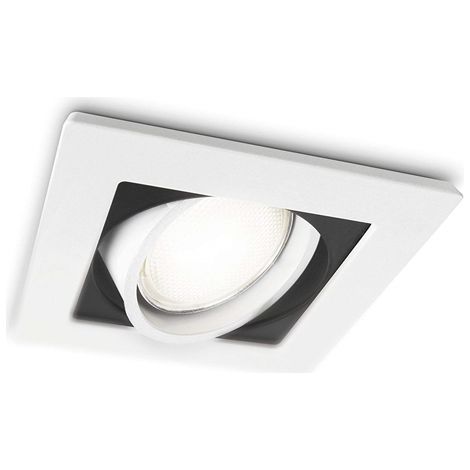 EcoPower - Spot bianco quadrato orientabile - GU10 - 10W (1/2)