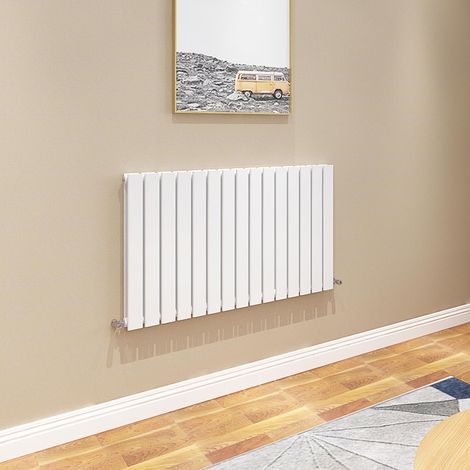 AICA Flat Panel Radiator 600x1020mm Central Heating Double Horizontal Stylish White (1/5)