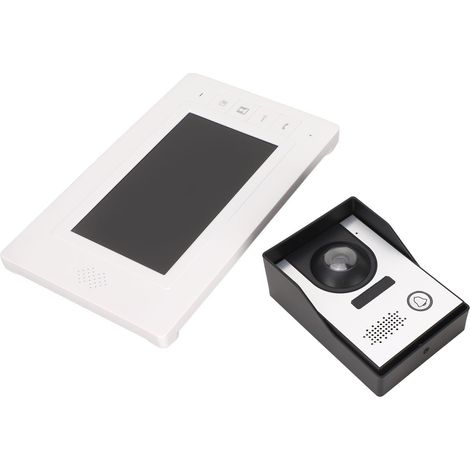 Interphone vidéo filaire 7 pouces avec vision nocturne mains libres et prise européenne (100-240 V). (1/5)