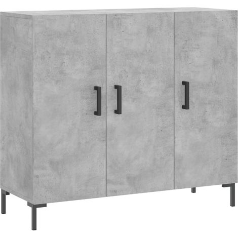 Credenza cassettiera cassettiera mobile contenitore organizer cucina soggiorno soggiorno 90 x 34 x 80 cm derivati del legno grigio 020032123