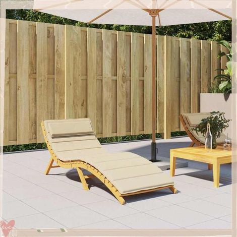 361855 Coussin de chaise longue beige 180x60x4 cm tissu oxford (1/5)
