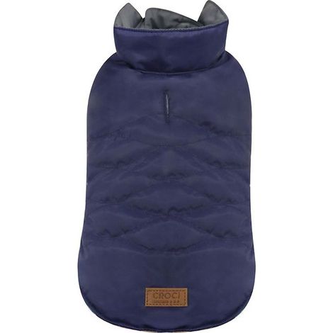 35 cm: Impermeabile modello Eco Glam blu per cani