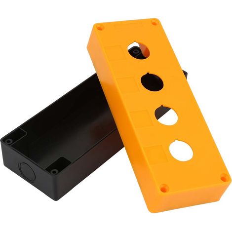 Boîtier de protection étanche pour interrupteur à bouton-poussoir à quatre trous BX4 22 mm (jaune)