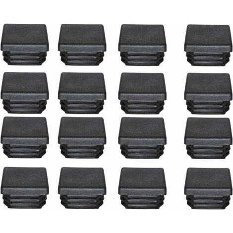 Promotion, Bouchon Plastique 40x40mm Embout Tube Carre Noir Plastique Embout Bouchons D'obturation pour Pieds de Meuble Trampoline 16PCS (1/5)