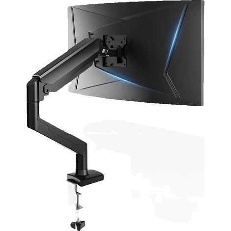 Monitorarm, höhenverstellbar, 360-Grad-Drehung, schwarz (1/2)