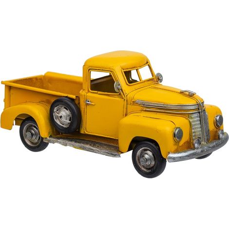 Camioneta de metal amarilla 28x12x12 (1/5)