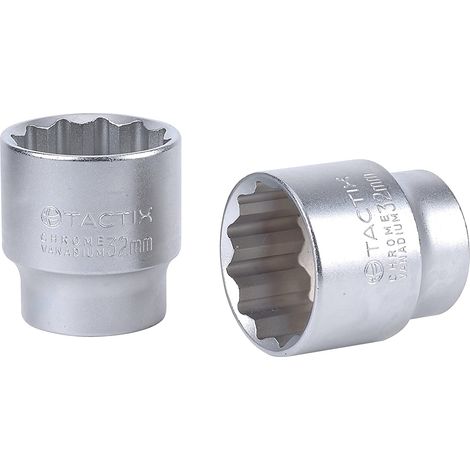 TACTIX - CHIAVE A BUSSOLA POLIGONALE INACCIAIO CROMO VANADIO 18MM