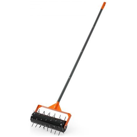 Aireador de Césped Rodante con 42 Púas de Acero de 5 cm, Mango Largo de 152 cm, Tambor Rellenable con Arena, Herramienta de Aireación de Césped Manual para Jardín Patio y Zonas para Mascotas (1/5)