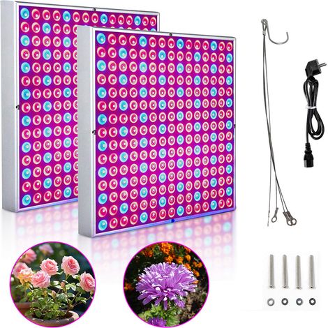 Wolketon Luce per piante da giardinaggio da, luce per piante a spettro completo da 225LED per la coltivazione di piante da interno 45W