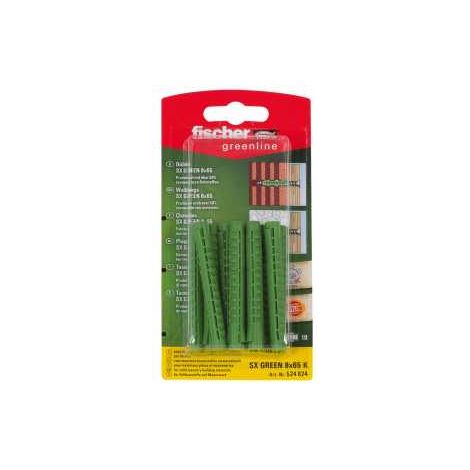 fischer Spreizdübel SX GREEN 8x65 K, Dübel, grün, 10 Stück (1/5)