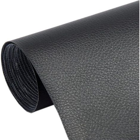 Rouleau adhésif en cuir 50 x 120 cm, réparation de patch en cuir pour canapé, siège de voiture, sac à main, veste en cuir (noir)