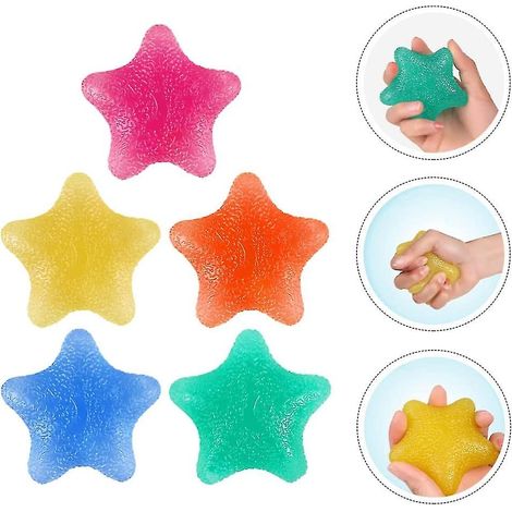 Hand Exercise Eggs Star Sensory Ball 5pcs For And Grip Strengthening Wrist Strength Trainer Equipment For Kids Adults Women And Men For Arthritis (1/5)