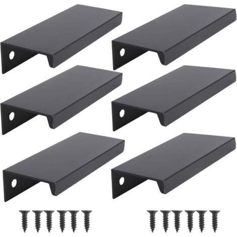 6pcs noir Poignée d’Armoire de Cuisine Meuble Tiroir (80MM, noir) (1/4)