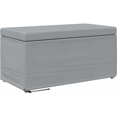 Stool Light Grey 81 x 41 x 40 cm Fabric and Engineered Wood vidaXL