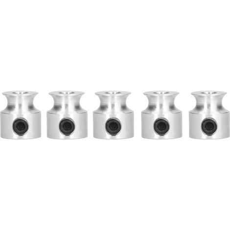 Jeu de 5 boulons de montage, poulie ronde, poulie pleine en forme de V avec trou de 8 mm de diamètre pour entraînement par courroie ronde (5401-0006-0008) (1/5)