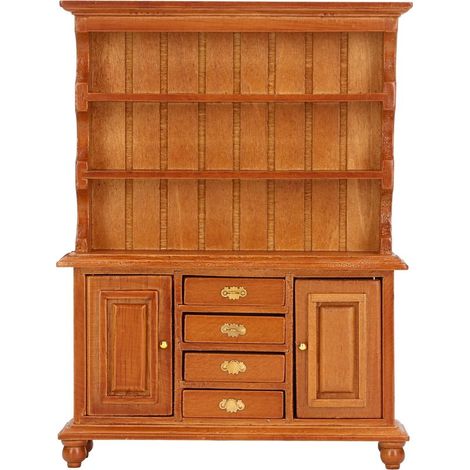 Bibliothèque miniature pour maison de poupée à l'échelle 1:12, meuble rétro, bibliothèque, armoire à provisions, bureau, décoration de salon (1/5)