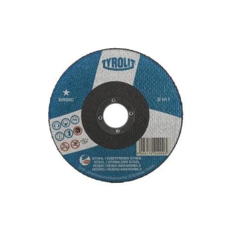 Disco  de  corte  BASIC  D178x1,6mm  recto  2en1  Agujero  22,23mm  TYROLIT (1/5)