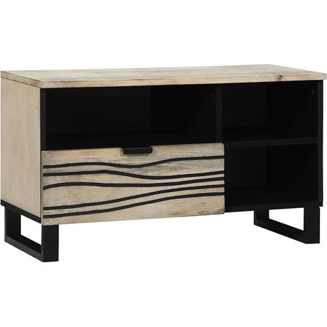TV-Einheiten mit Schubladen Weiß 80 x 33 x 46 cm Holzwerkstoff