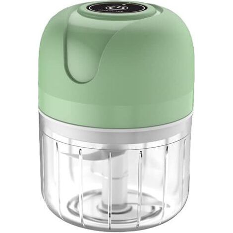 QORVA-LaBlanc - Hachoir Electrique Rechargeable USB,Mini Coupe Legumes 250 ml Mini Robot de Cuisine Hachoir de Cuisine Robot Mixeur,Idéal pour Oignons,Poivre,Légumes et Viande,3 Lames en Acier Inoxyda