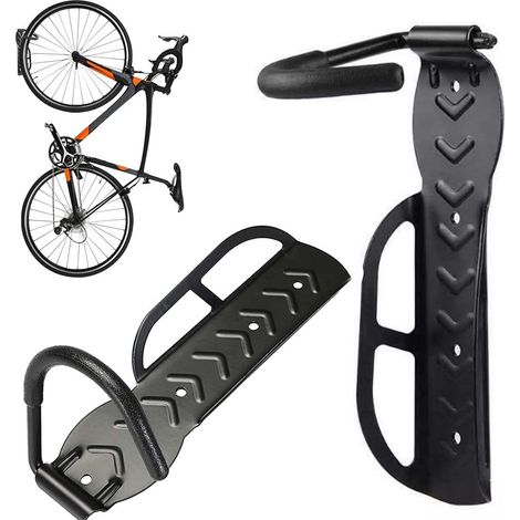 Wandmontierter Fahrradständer – 2er-Set – Stahl und Gummi – faltbar und platzsparend – für Garage und Zuhause (1/5)