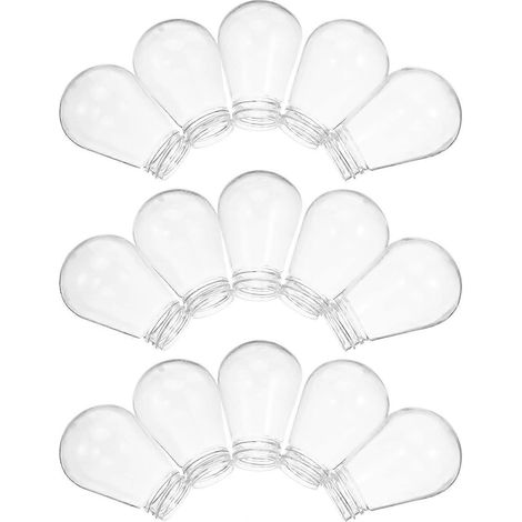 Lot de 20 abat-jour de rechange en plastique forme poire pour ampoules E27 compatibles lampadaires et suspensions (1/5)