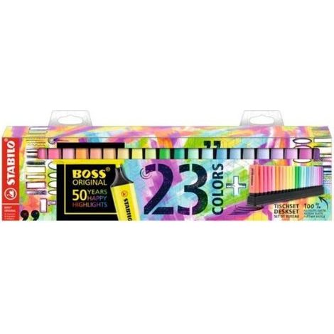 [GEBRAUCHT] STABILO BOSS ORIGINAL marker 23 Stück Spitze de chisel Multicolour
