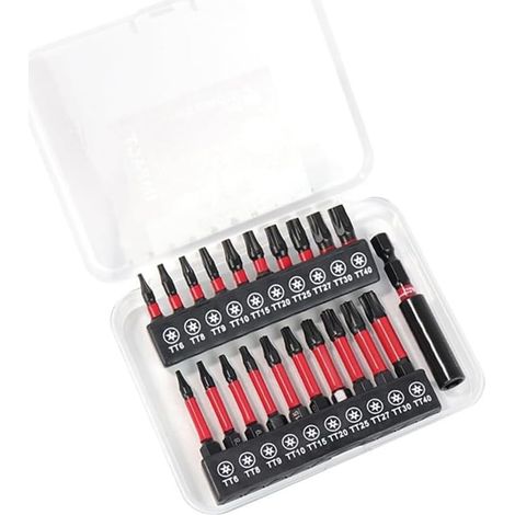 21 embouts impact T6-T40/sécurité aimantés, pour mécanique (1/5)