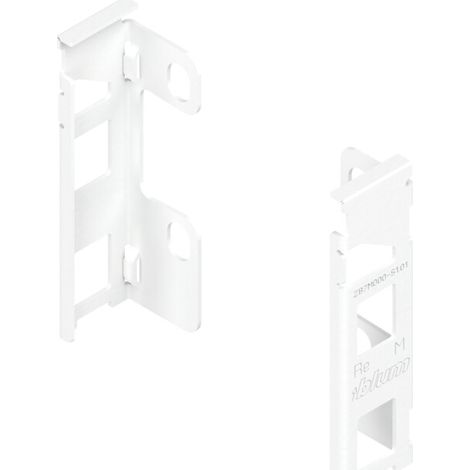 Blum LEGRABOX Support de panneau arrière en bois, hauteur M 106 mm, gauche/droite, blanc soyeux mat 5 pièces