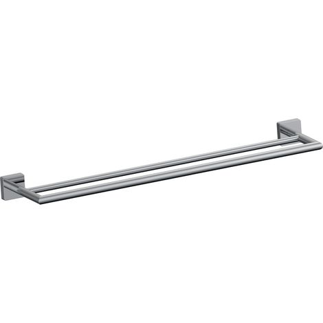 Inda - Porta asciugamani doppio Forum Quadra nero opaco L.65 cm (1/2)