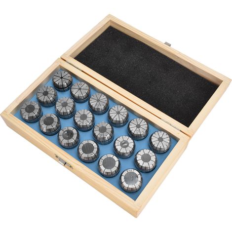 18-teiliges ER32-Spannzangen-Set aus Kohlenstoffstahl für Fräs- und Drehmaschinenfutter für CNC-Graviermaschinen (3–20 mm) (1/5)
