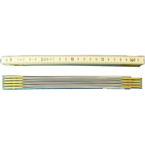 Double mètre pliant en aluminium - 2 mètres - Classe II - Wilmart (1/2)