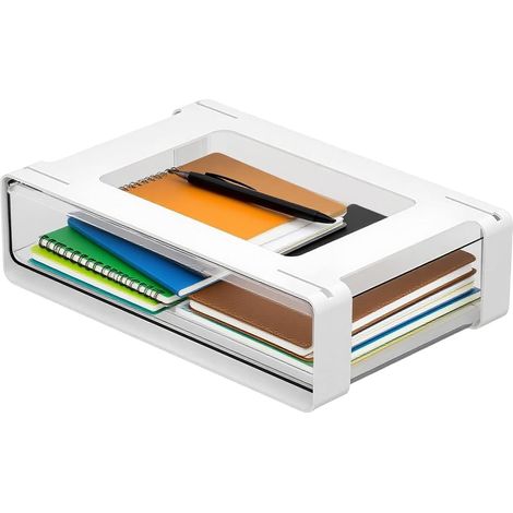 Tiroir Sous Bureau Transparent, Organisateur Bureau Autocollant (1/5)