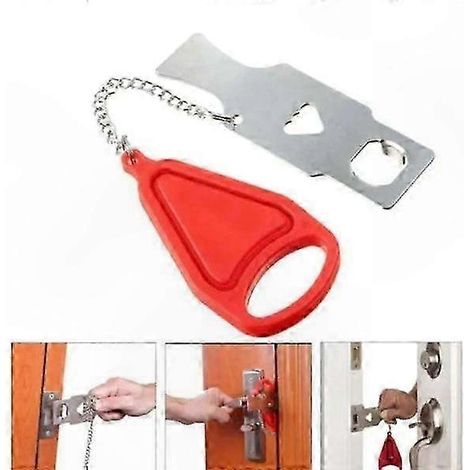 Serrure de porte idéale pour les voyages, offrant une sécurité renforcée et disponible en plusieurs couleurs. (1/5)