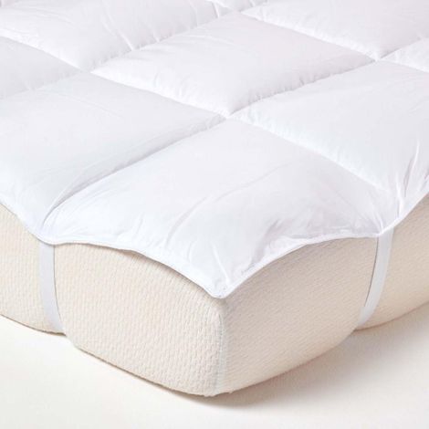 HOMESCAPES Super Microfibre King Size Mattress Topper
