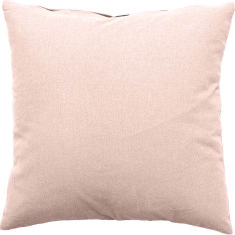 Homemaison – Coussin déhoussable en coton vieux rose 40x40 cm – Housse 100% coton panama – Lavable à 30°C – Rembourrage polyester 350g