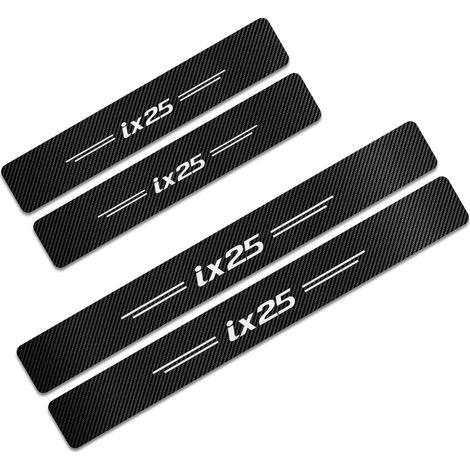 (Pour Ix25) 4 autocollants en fibre de carbone pour seuils de porte de voiture Hyundai I20 I10 KONA IONIQ I40 CRETA EQUUS IX25 IX55 EON - Accessoires auto (1/3)