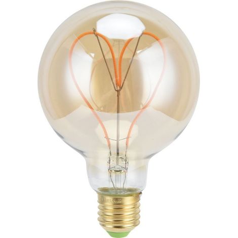 Ampoule LED G95 E27 4W 220V à filament en forme de cœur, idéale pour les chambres et les cafés, avec une lumière dorée chaude (1/5)
