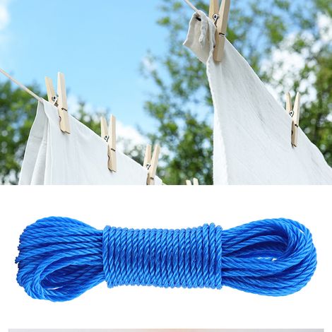 Corde de jardinage en nylon de 10 m, corde d'escalade, corde de traction, corde à attacher (bleue) (1/5)