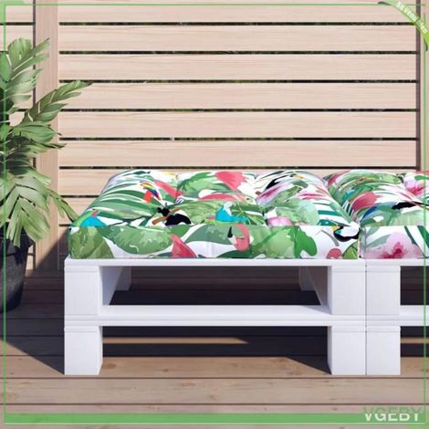 360508 Coussin de palette multicolore 80x80x12 cm tissu (1/5)