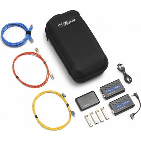 Fluke Networks FMC-10G Kit Convertidor Multimedia de Fibra Óptica 1G/10G para Tester LinkIQ