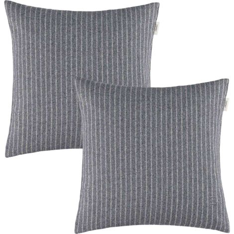 ESPRIT Fodera per cuscino decorativo FUN STRIPE-2 - Set da 2 38x38 cm, grigio